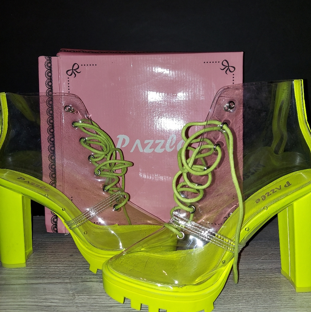 Lime pazzle shoes size 9